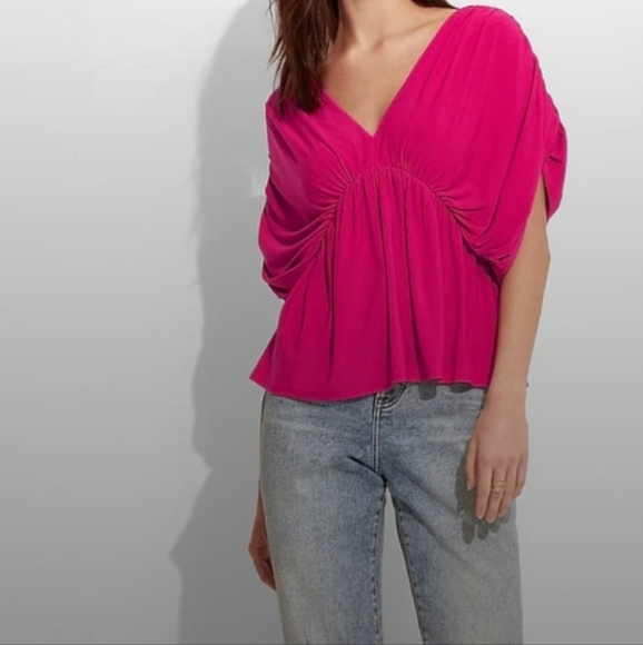 Barbiecore Express Peplum Kimono Top - Picture 2 of 4